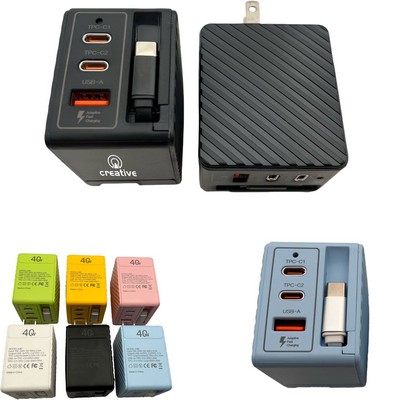40W Portable Multi-Port Wall Charger Plug