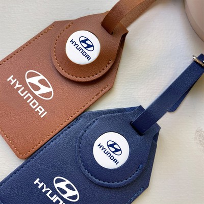 Custom Apple AirTag in Leatherette Luggage Tag