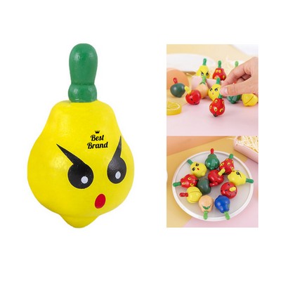 Wooden Fruit Shape Spinning Top Toy