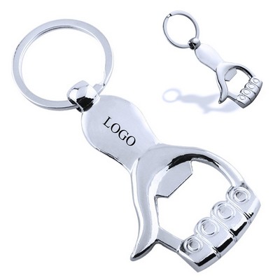Palm Shaped Bottle Opener Keychain