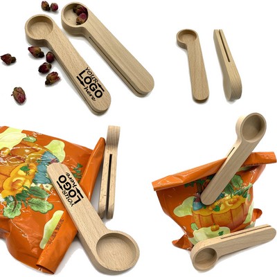 2" 1 Wooden Seal With Coffee Spoon
