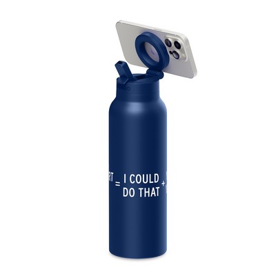 RINGO Pro Water Bottle with Magnetic Booster Ring - 24 Oz. - Blue