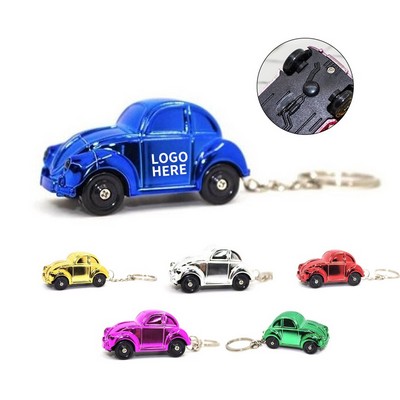 Miniature LED & Sound Beetle Keychain