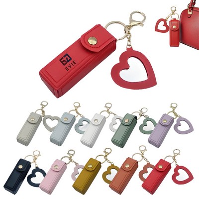 Portable Lipstick Organizer with Handy Mirror