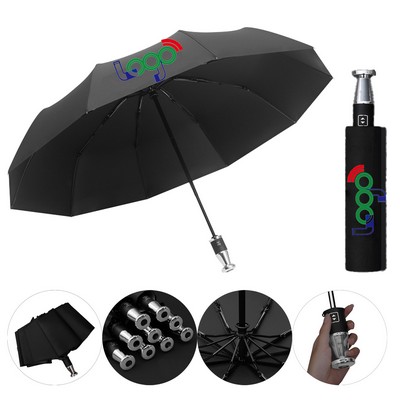 10 Bone Automatic Folding Vinyl 4S Store Umbrella