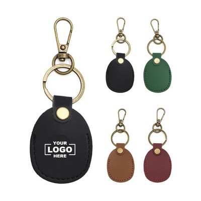 Durable Leather AirTag Case Keychain Anti-Lost