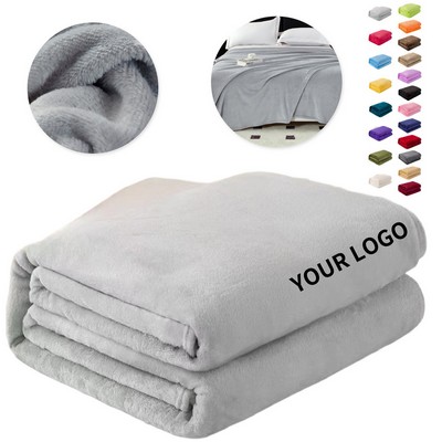 Double Sided Flannel Throw Blanket