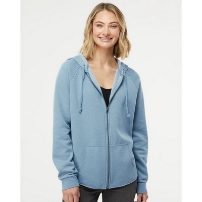 Independent Trading Co Women's California Wave Wash Full-Zip Hooded Sweatshirt - PRM2500Z