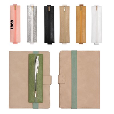 Portable Elastic Closure Zipper Pen Case with DuPont Material