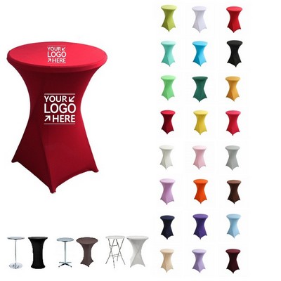 24" x 43" Spandex Cocktail Table Cover-280GSM Stretch Fabric