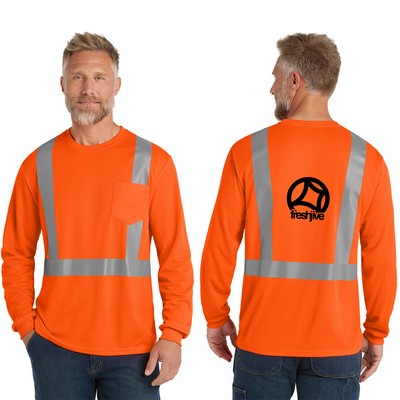 CornerStone® Decorated ANSI 107 Class 2 Mesh Long Sleeve Tee