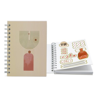 5" x 7" Full Color Spiral Sticker Journal