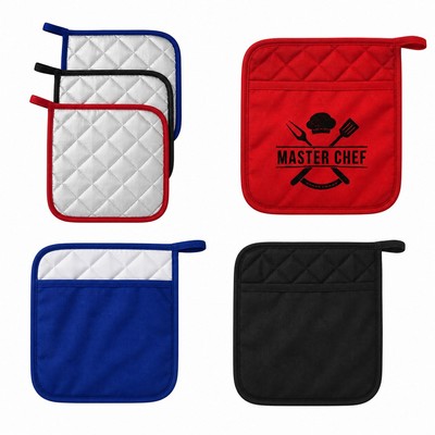 Potholder – Custom Logo Heat Resistant Kitchen Pot Holder with Hanging Loop for Cooking and Promotio