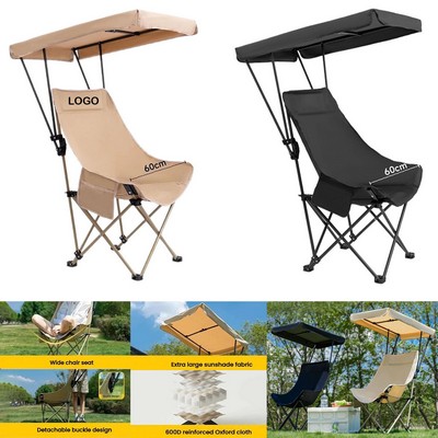 Portable Camping Beach Chair w/Shade Canopy - By Sea