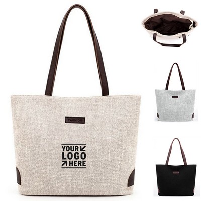 Versatile Zippered Canvas Tote