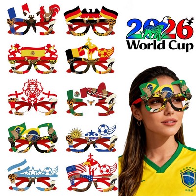 2026 Usa Canada Mexico World Cup Soccer Photo Props Plastic Glasses