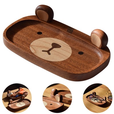 Charming Wooden Bear Tray