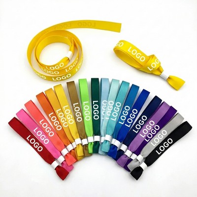 Custom Disposable Sublimation Event Wristband With Locking Bead
