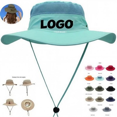 UPF 50+ Nylon Waterproof Breathable Outdoor Sun Hat