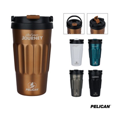Pelican Dayventure 17 oz. Recycled Double Wall Stainless Steel Handle Lid Travel Tumbler