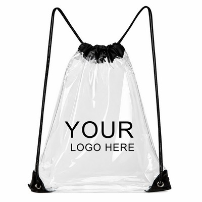 Clear PVC Drawstring Backpack