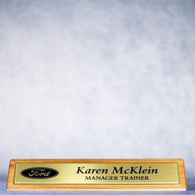 Walnut Desk Name Wedge