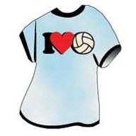 I Love Volleyball T-Shirt Mighty Mini Magnet