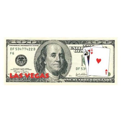 Las Vegas Blackjack $100 Bill Maxi Magnet (3 Square Inch)