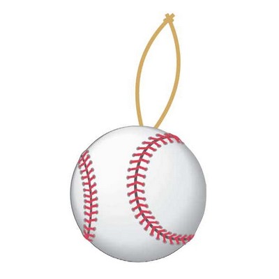 Baseball Ornament w/ Clear Mirrored Back (10 Square Inch)