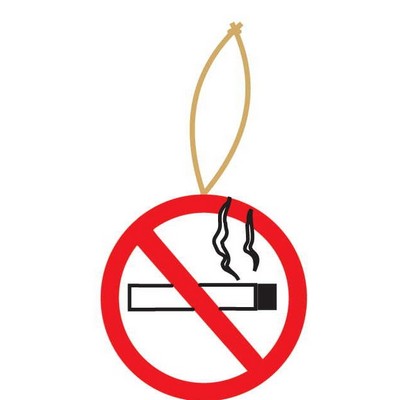 No Smoking Sign Promotional Ornament w/ Black Back (2 Square Inch)