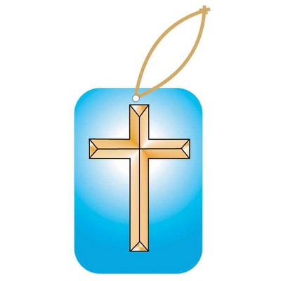 Gold Cross Executive Ornament w/ Mirrored Back (3 Square Inch)