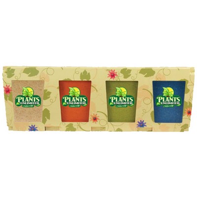 4 Pack Promo Planter w/Seeds (Full Color Digital)