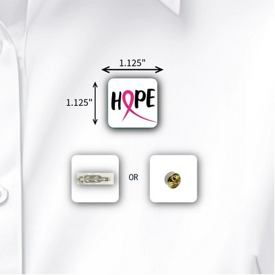 Full Color 50 Mil Name Badge (1.125"X1.125") Square