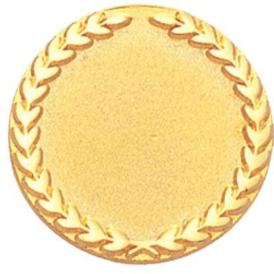 ¾" Gold Plated Wreath w/Clutch Back Pin