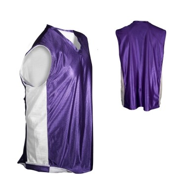 Youth Reversible Dazzle Cloth Basketball Jersey Shirt w/ Contrasting Side Panel