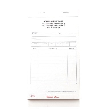 3 Part Multi-Purpose Sales Order Form Books - 4¼"x 7"
