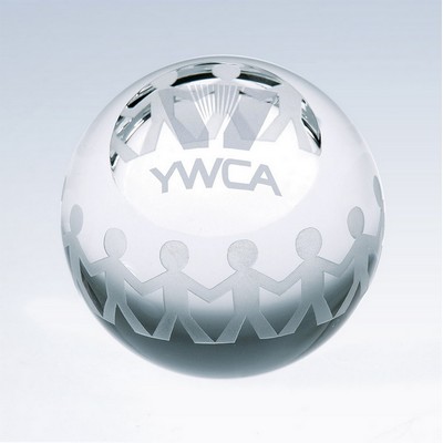 Crystal Harmony Globe Award, 3-1/8" Diameter