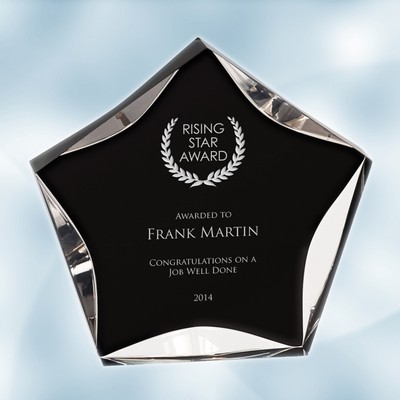 Black/Clear Luminary Star Acrylic Award (Large)