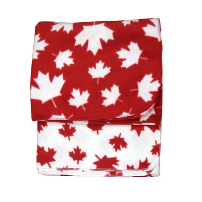 Canadian Made Luxury Patriotic Fleece Blankets