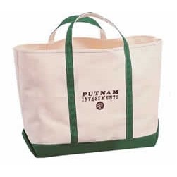USA Made 23"x13"x8" 18 Oz. Natural Canvas Boat Tote Bag