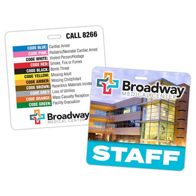 Plastic I.D./Event Badge with Punch - 4 x 4 - 14 pt.