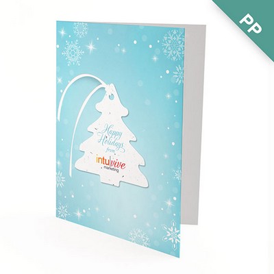 Winter Tree Ornament Business Holiday Cards