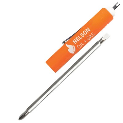 Jumbo Pocket Screwdriver Reversible Flat Blade + Valve Stem