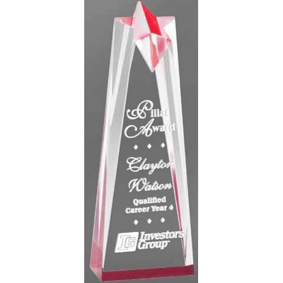 Large Acrylic Red Star Tower Award