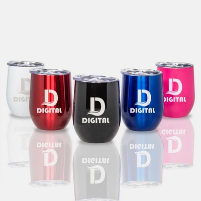 12 Oz Custom Stainless Steel Wine Tumblers