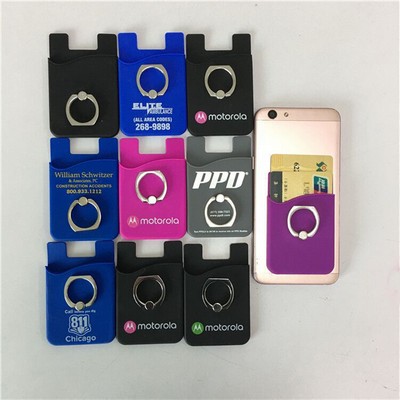 Silicone Phone Wallet With Ring