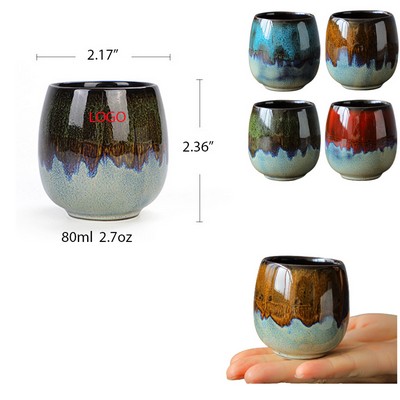 Flambed Glazed Porcelain Espresso Cup 2.7 oz