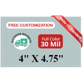 Magnet - 4x4.75 Square Corners - 30 Mil - Outdoor Safe