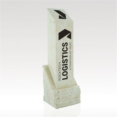 White Marble Square Column Award 6"