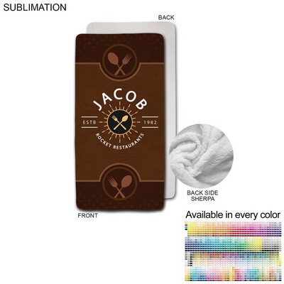 Patio, Outdoor Blanket in Plush Sherpa Lined Micro Mink, Lap Blanket (30"x60")